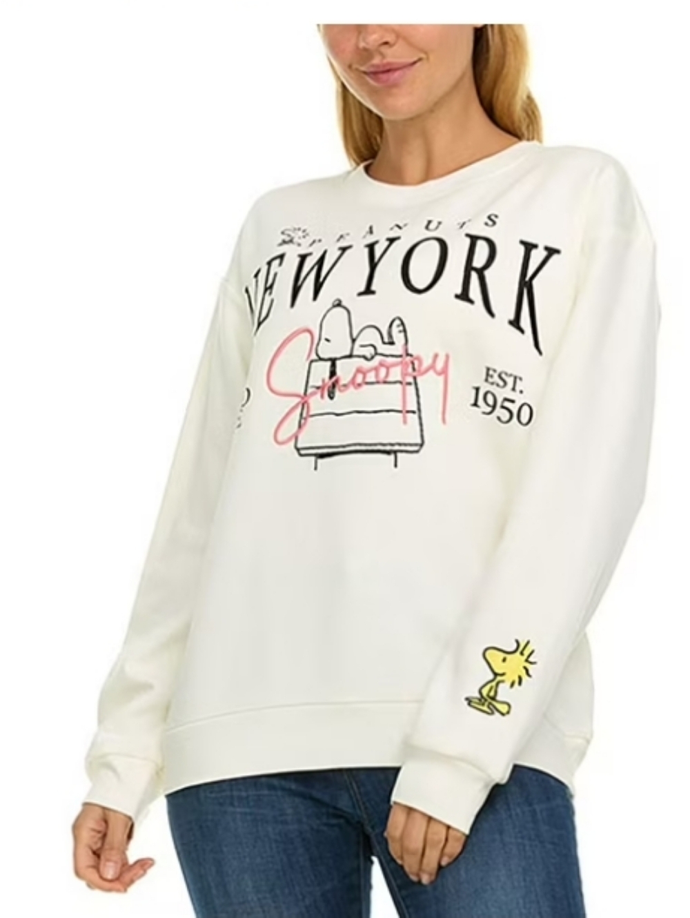 *Disney  Characters Destination Peanuts New York  Crewneck Sweatshirt